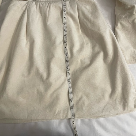 Cream velvet cutout blazer long sleeve  mini dress with buttons details - Picture 11 of 14